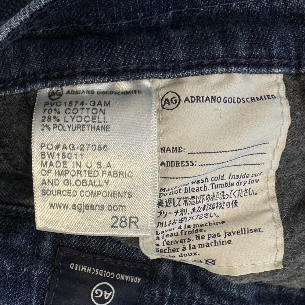 AG Adriano Goldschmied Nolan Relaxed Slim Jeans Women 28R Distressed USA - Picture 5 of 10